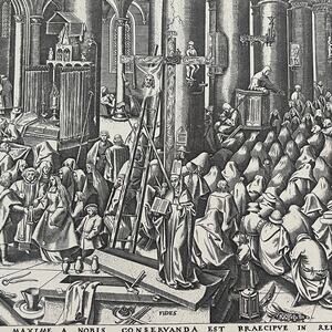 Bruegel, Faith, The Seven Virtues, Engraving, Print, Bookplate, ~ 241229-WH 70